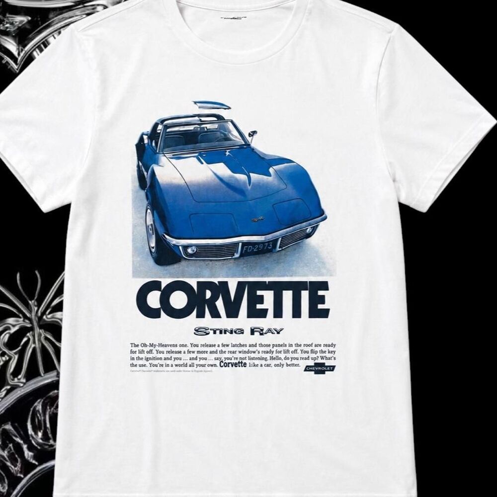 Old Navy Corvette Sting Ray white t-shirt